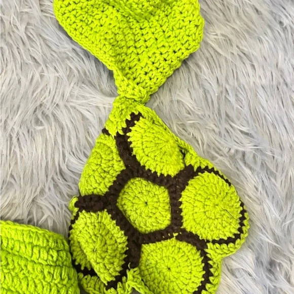 Adorable Ladybug  & Turtle Crochet Baby Costume NB-3M Bundle=2 - Picture 9 of 9